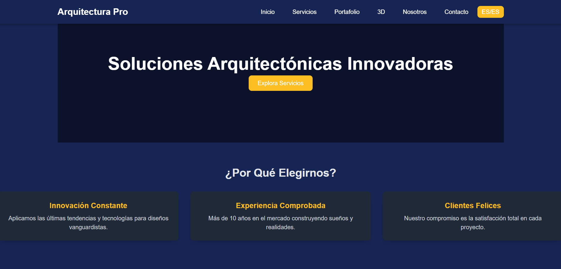 Sitio Web de Arquitectura